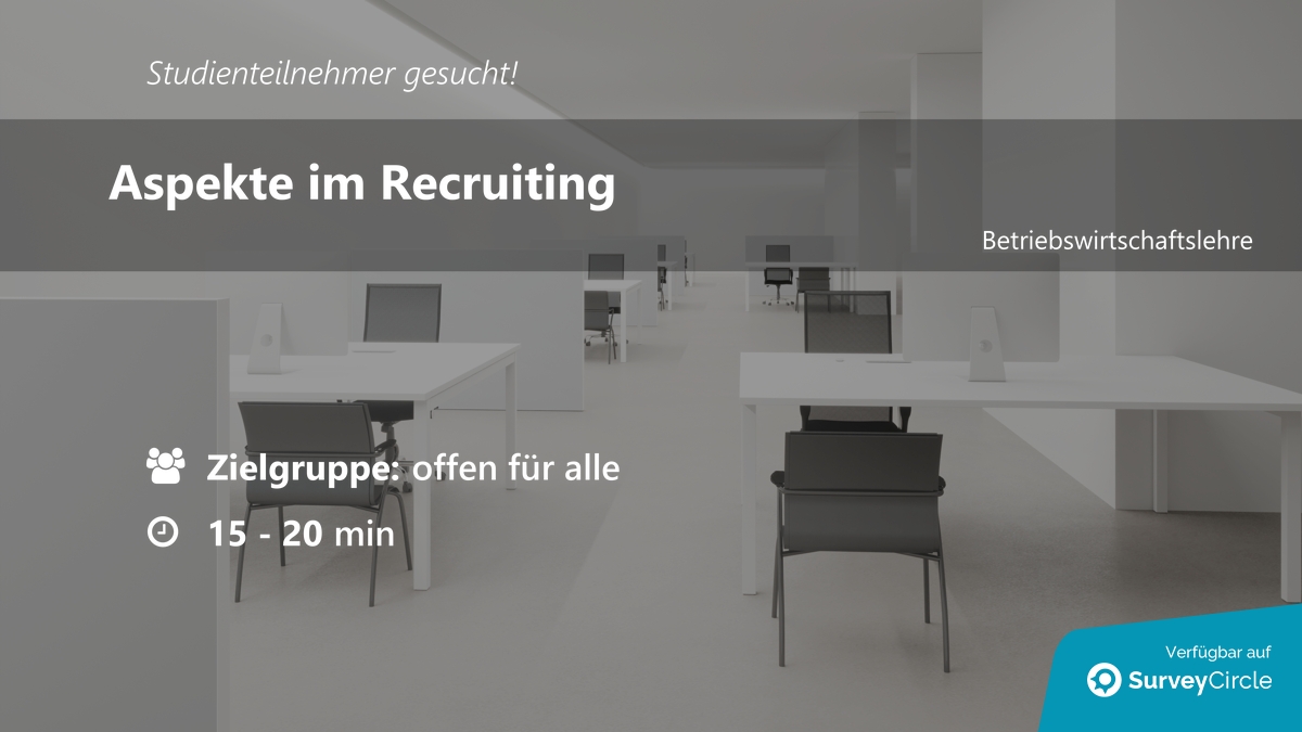 daily_research's tweet image. Teilnehmer für Online-Studie gesucht!

Thema: "Aspekte im Recruiting" via @SurveyCircle #akaduniversity

#recruiting #führung #personalentscheidungen #bewerbungsprozesse #arbeitswelt
