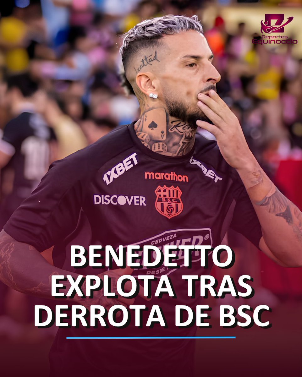 El ambiente en Barcelona SC está cada vez más tenso tras la derrota 2-1 ante Universidad Católica de Chile por Copa Libertadores. 📉⚠️

😤 El protagonista del momento fue Darío Benedetto, quien no ocultó su frustración durante el partido y encaró a sus compañeros por la falta de