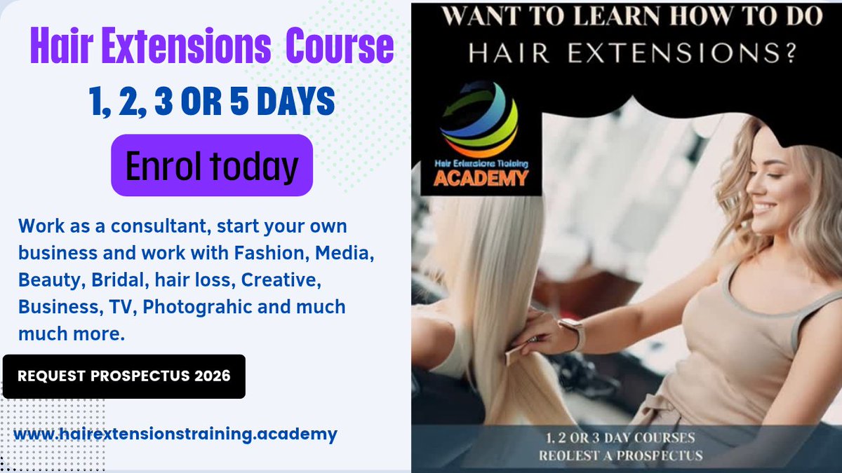 needa_makeover's tweet image. The world needs more certified specialists in #hair 
loss and #hair enhancement. 🌍 Train with the experts shaping the industry since 2006. Apply today—your new #career starts here! 📘 bit.ly/3YwunSy