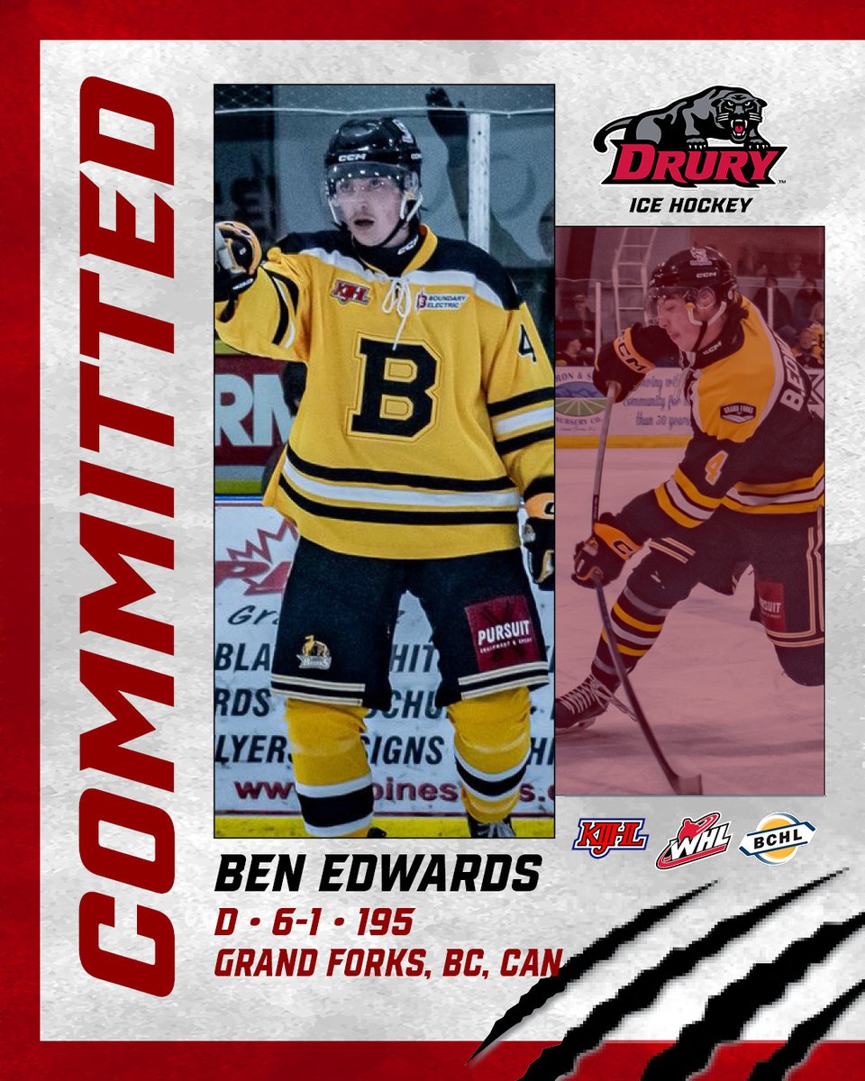 🚨COMMITMENT ALERT (X2)🚨
Panthers fans, please welcome Alex and Ben Edwards! The brothers, join the Drury family from the <a href="/BorderBruins/">Grand Forks Border Bruins Hockey Club</a> in the <a href="/KIJHL/">Kootenay International Junior ‘A’ Hockey League</a> and both have experience in the <a href="/TheWHL/">Western Hockey League</a> and <a href="/BCHockeyLeague/">BCHL</a>.

eliteprospects.com/player/647544/…
eliteprospects.com/player/647545/…