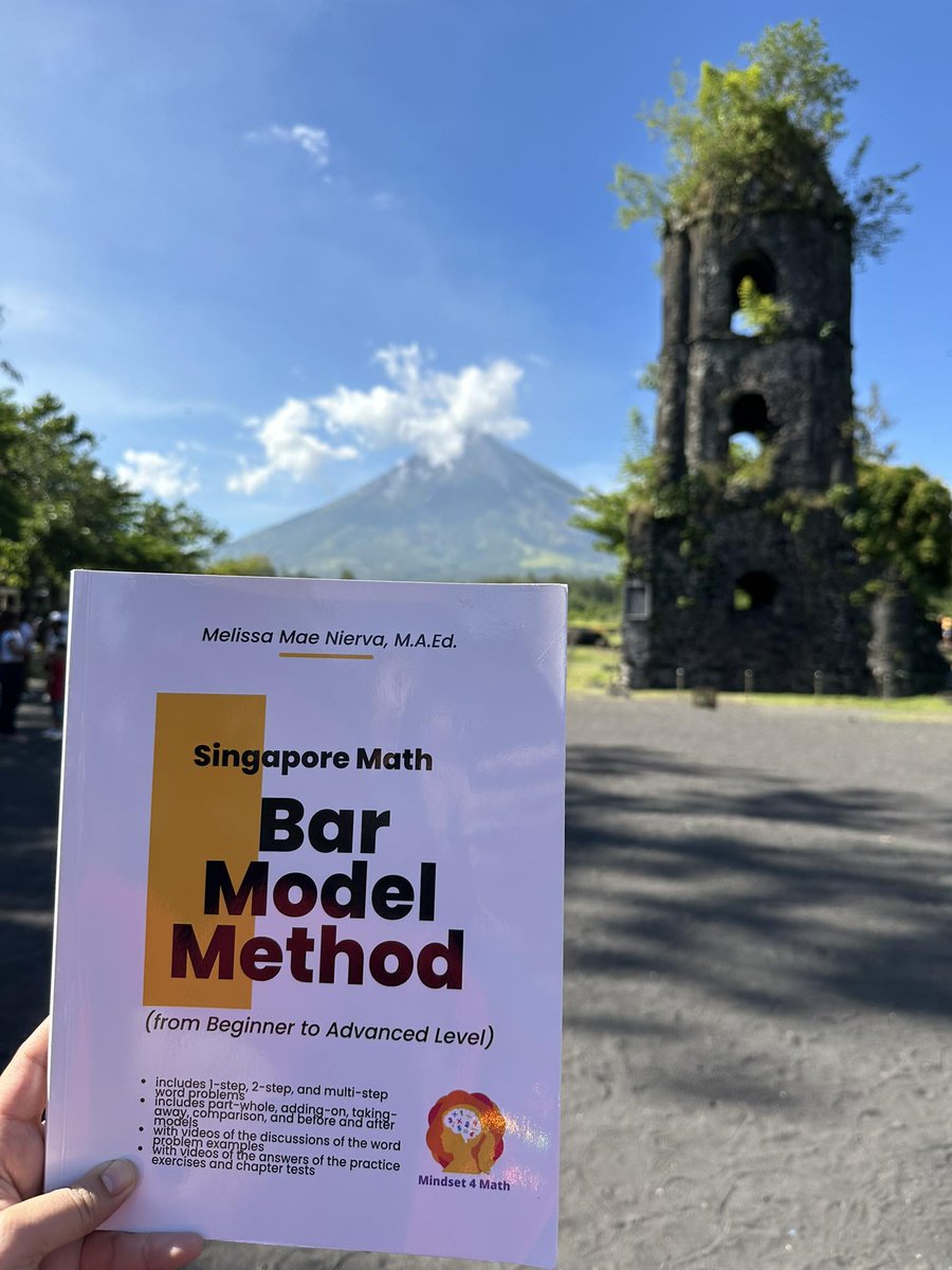 Mindset4math's tweet image. Grab your copy of the Singapore Math Bar Model Method book now and bring learning to every adventure.

To order, visit:
mindset4math.com/e-book-or-prin…

#singaporemath #maths #mathematics #Barmodelmethod #wordproblems #mathproblems