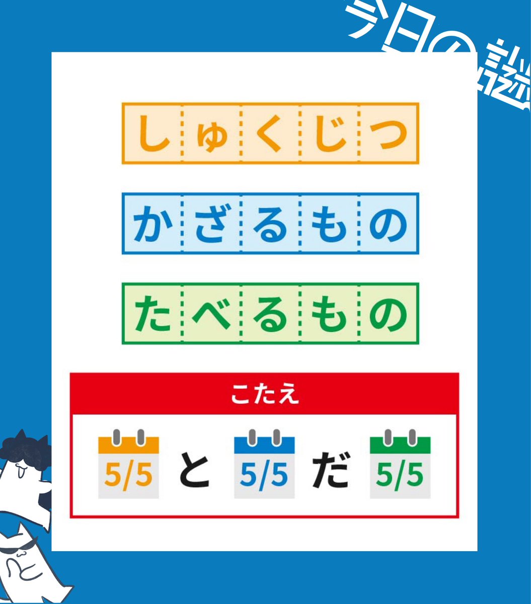 今日の問題です。
