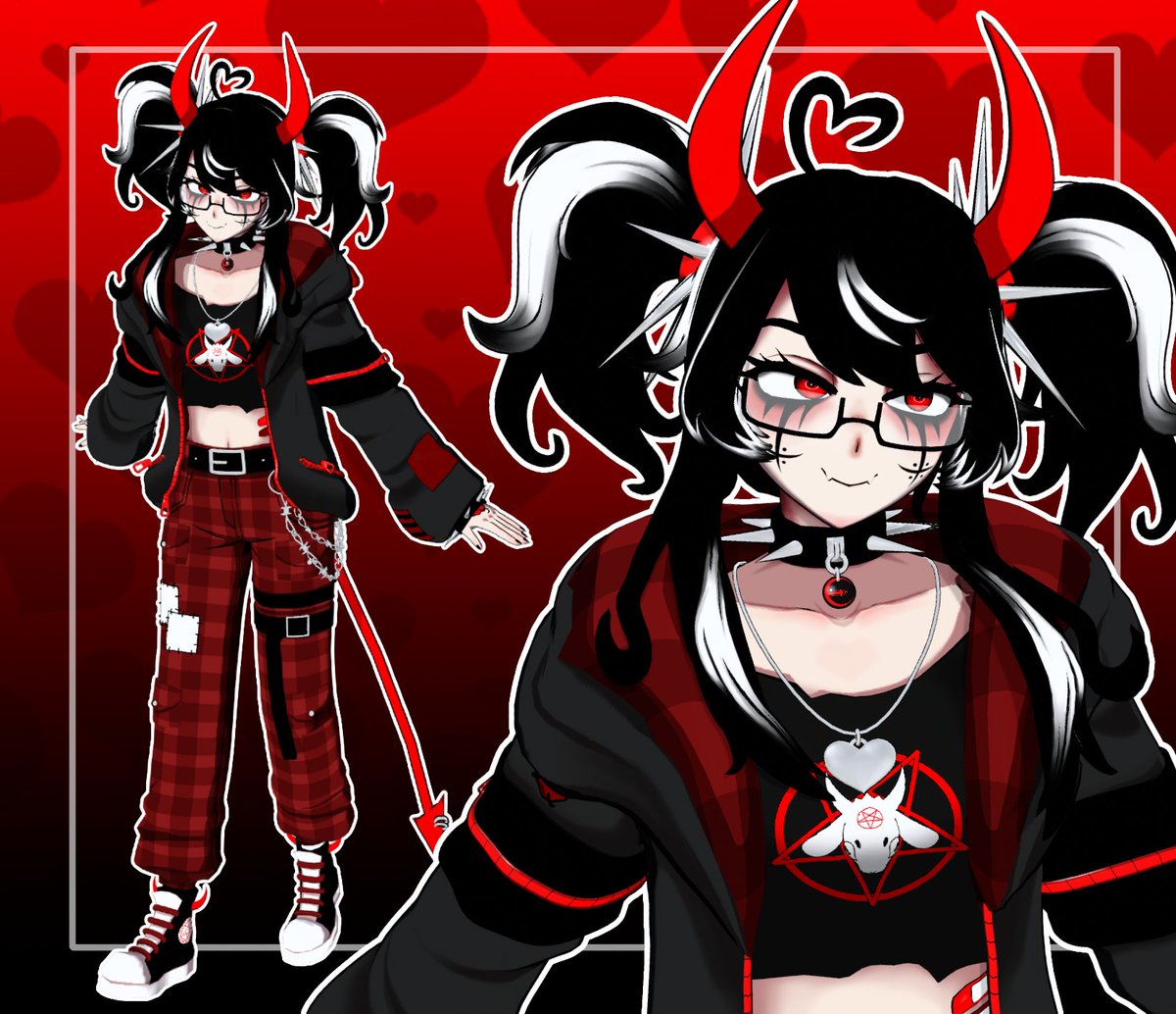 ⛧⛧ 3D VTUBER MODEL - SHOWCASE ⛧⛧

⛧ vtuber - devilfeathers
⛧ made by me with vroid and blender~ 

like my work? peep the replies <3