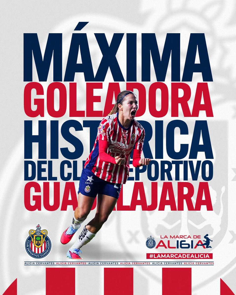 161 goles hoy #AliciaCervantes la máxima goleadora en la historia del Club Deportivo Guadalajara dejando atras a Omar N. Simplemente la MADRE y el alma de Gdl ❤️‍🔥🥵🔥 <a href="/ChivasFemenil/">Chivas Femenil</a> <a href="/Chivas/">CHIVAS</a>