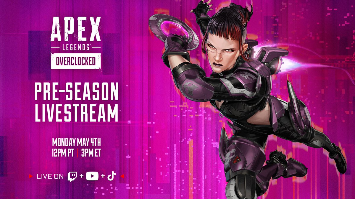 ms_edeel's tweet photo. Genteeeee🩷

Tune in Monday at 3PM EST 🇵🇷 for the Apex Legends: Overclocked Pre-Season Livestream + first impressions 🔥

Excited for the new changesssss… 😏
#ApexLegends #ApexPartner #ApexOverclockedPreview @PlayApex https://t.co/RSKiLXv8qI