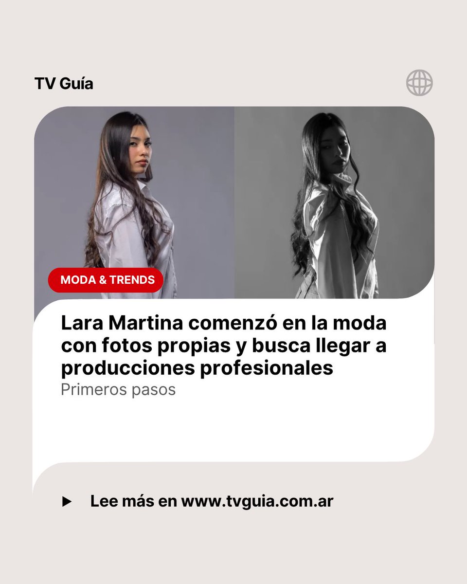 TV__Guia's tweet image. Lara Martina, la joven de 15 años de Paso del Rey que sueña con las pasarelas y el Derecho Penal. Entre sesiones de fotos e influencia de la moda, busca construir su identidad propia y llegar a trabajar con grandes marcas 📸⚖️✨

¿Qué opinas? 📲

#TVGuía #Moreno #Moda