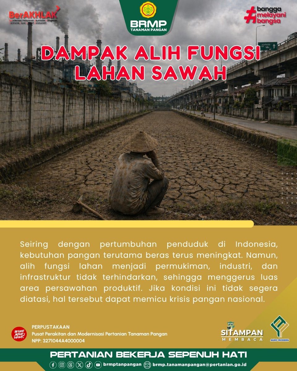 brmptanpangan's tweet image. Hai Sobat BRMP!

Salah satu faktor menurunnya luas lahan baku sawah adalah banyaknya lahan sawah produktif yang beralih fungsi menjadi kawasan perumahan/pemukiman, industri, serta infrastruktur. 

Yuk, baca! Semoga bermanfaat!

#AgroModern #BRMP #BRMPKementan #Kementan
#BRMPTP