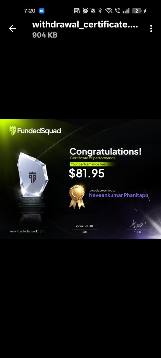 Naveenkumarfx's tweet image. #2nd payout 
Small but iam happy 
#fundedsquad
@funded