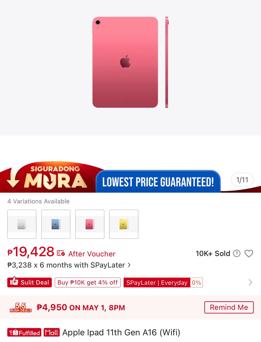 budolfindsphil's tweet photo. ₱4950 IPAD later 8pm!
cart now: https://t.co/85UBHYwbwC https://t.co/AFsubWPre8
