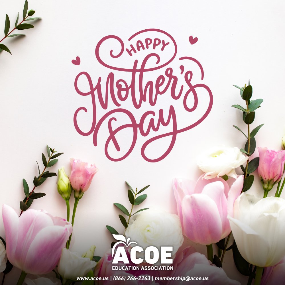ACOEducators's tweet photo. Happy Mother’s Day! Today, we recognize and celebrate mothers, mother figures, and caregivers who shape hearts every day.
Your impact is felt in homes and classrooms, and it does not go unnoticed.

#ACOE #AlabamaEducators #EducatorFirst https://t.co/l4bP8knSuR