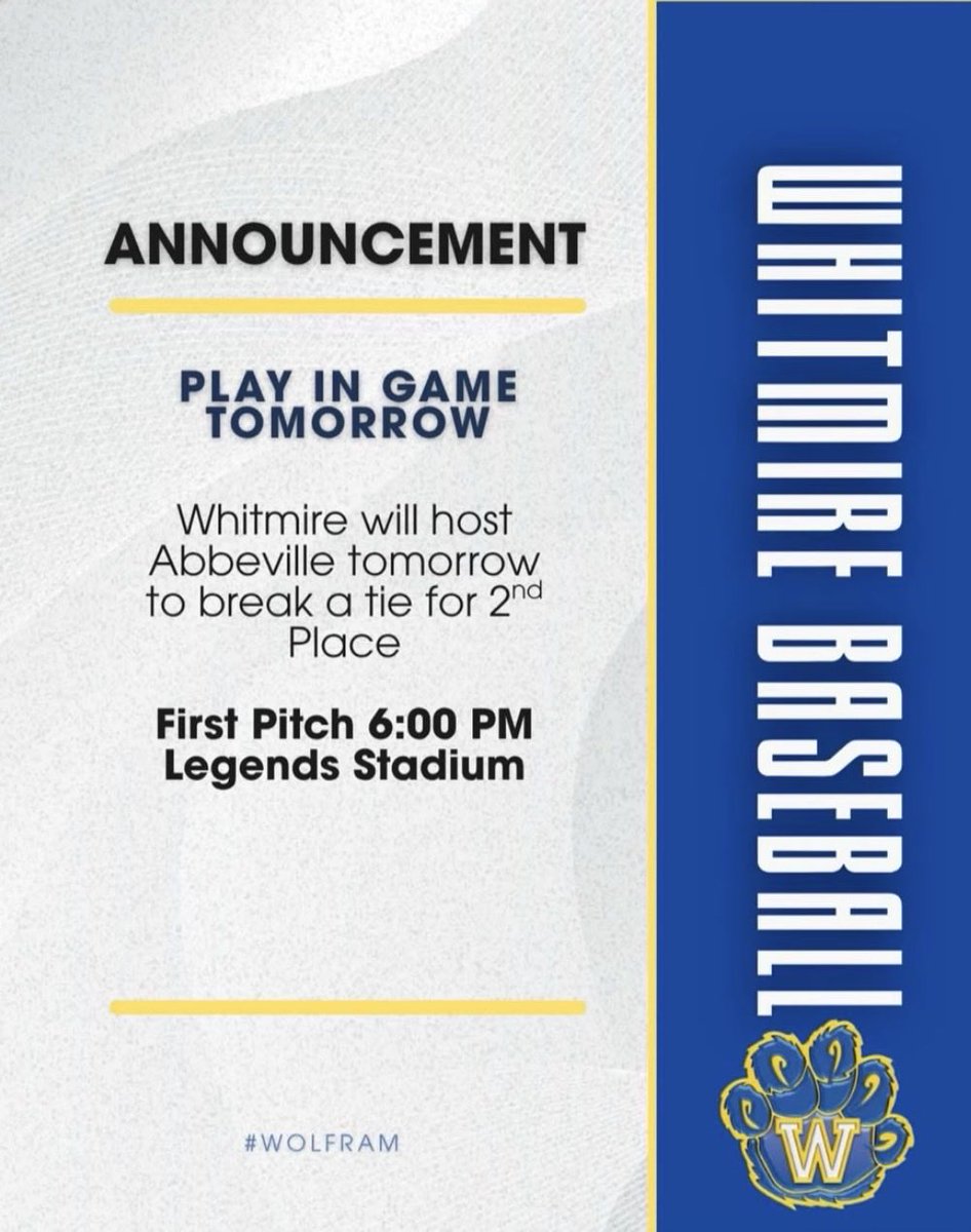 Whitmire Baseball ⚾️ tweet media