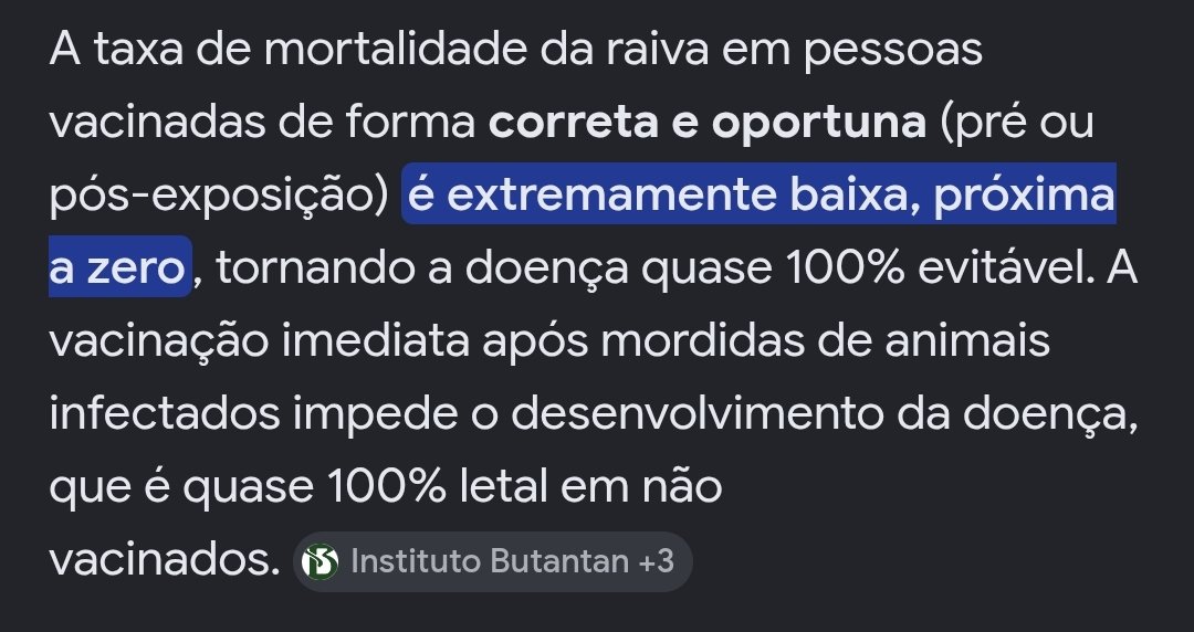 JonanBH's tweet photo. @Virgnia01178851 @KantzzZol @luukafreitas @5_andrey61912 @reporterenato Só pra deixar mais claro, essa é a taxa de mortalidade em casos onde não há vacinação. Com vacinação em momento correto e tratamento imediato a taxa é proxima de 0, inclusive, da mesma fonte que a sua (Instituto Butantã) https://t.co/DSZWHAHr2n