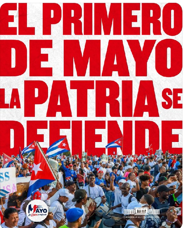 AlmaguerPerdomo's tweet photo. Faltan menos de tres horas para el #1roDeMayo. Será un día que fortalecerá la unidad de nuestro pueblo, de respaldo a la Revolución y un merecido homenaje al Centenario de Fidel. 
#LaPatriaSeDefiende https://t.co/ql02rgPgOT