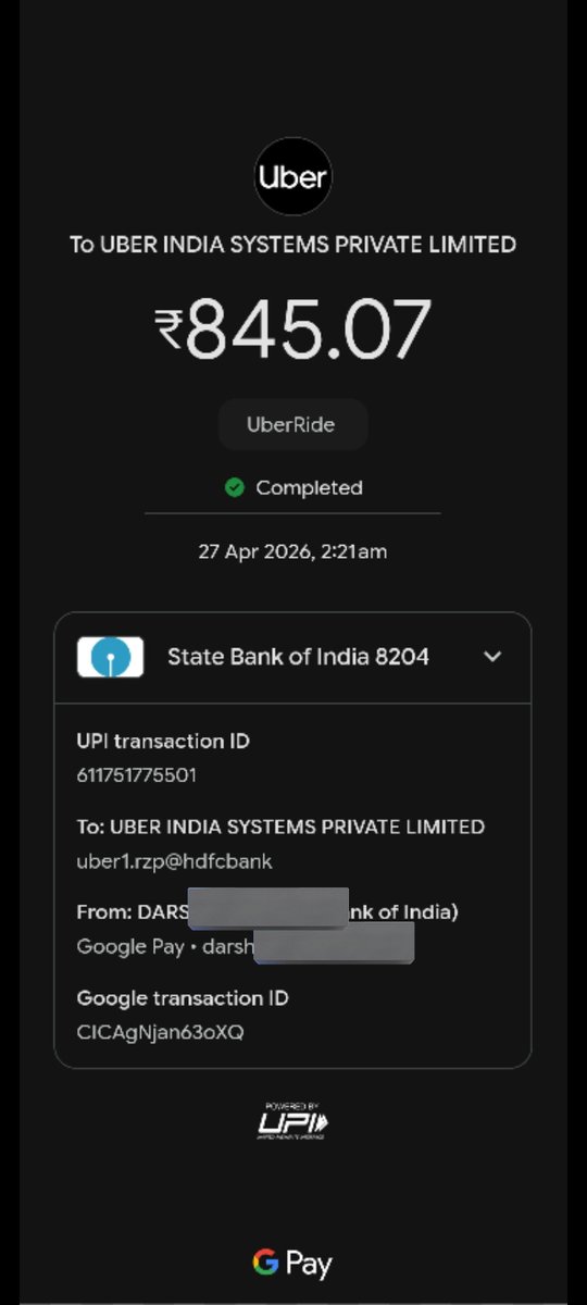 DarshanDand's tweet photo. @UberIN_Support O had akready shared this in app. However sharing it here! Both the screenshots

Please advise ASAP https://t.co/ab4ZjecMrc