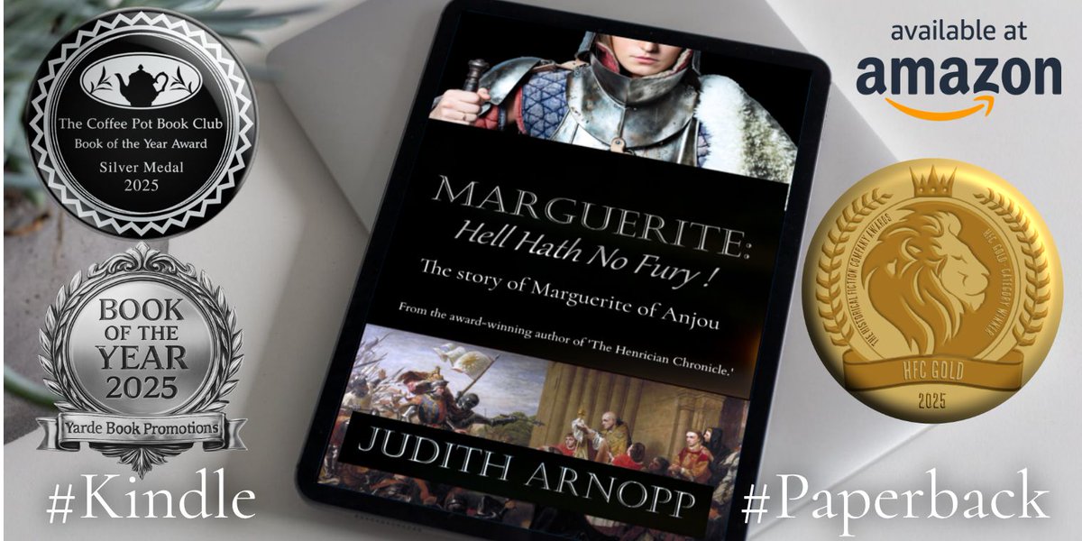 JudithArnopp's tweet image. 'Through Marguerite’s searing internal monologue, Arnopp offers not just a glimpse into the psyche of a warrior queen, but a fully realized portrait of grief transmuted into memory and rage.' #Review

mybook.to/mhhnf

#HistoricalFiction #WOTR #Medieval