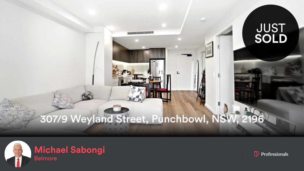 MichaelSabongi's tweet photo. 🛌 1 🛀 1 🚘 1
📍 307/9 Weyland Street, Punchbowl, NSW, 2196

My latest sale on RateMyAgent.
Real Estate Class 2 143496

...
#ratemyagent #realestate #Professionals_Belmore https://t.co/wE35iKDfjR
