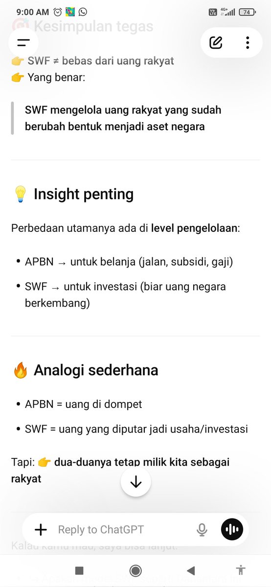 asapturi's tweet photo. @MasQomaru @Nubitech_ @RADEN_NUH_ Muter muter ya..   Sorry. He he kita roll back
TS - Tarik kembali uang pajak akyat di danantara
Kamu - danantara SWT muterin asset buMN dst dst. 
Cari data -  sudah tanya ke chat gpt.  Pake prompt  kayak gini. Dan hasilnya begini. https://t.co/RyYAhuQ8Ay