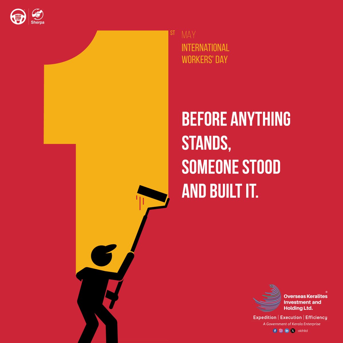 okihltd's tweet photo. Saluting the dedication, strength, and spirit of people everywhere.

#InternationalWorkersDay #May1st #workersday #labourday #okih #reststop #sherpa https://t.co/OOXXAeKWoP