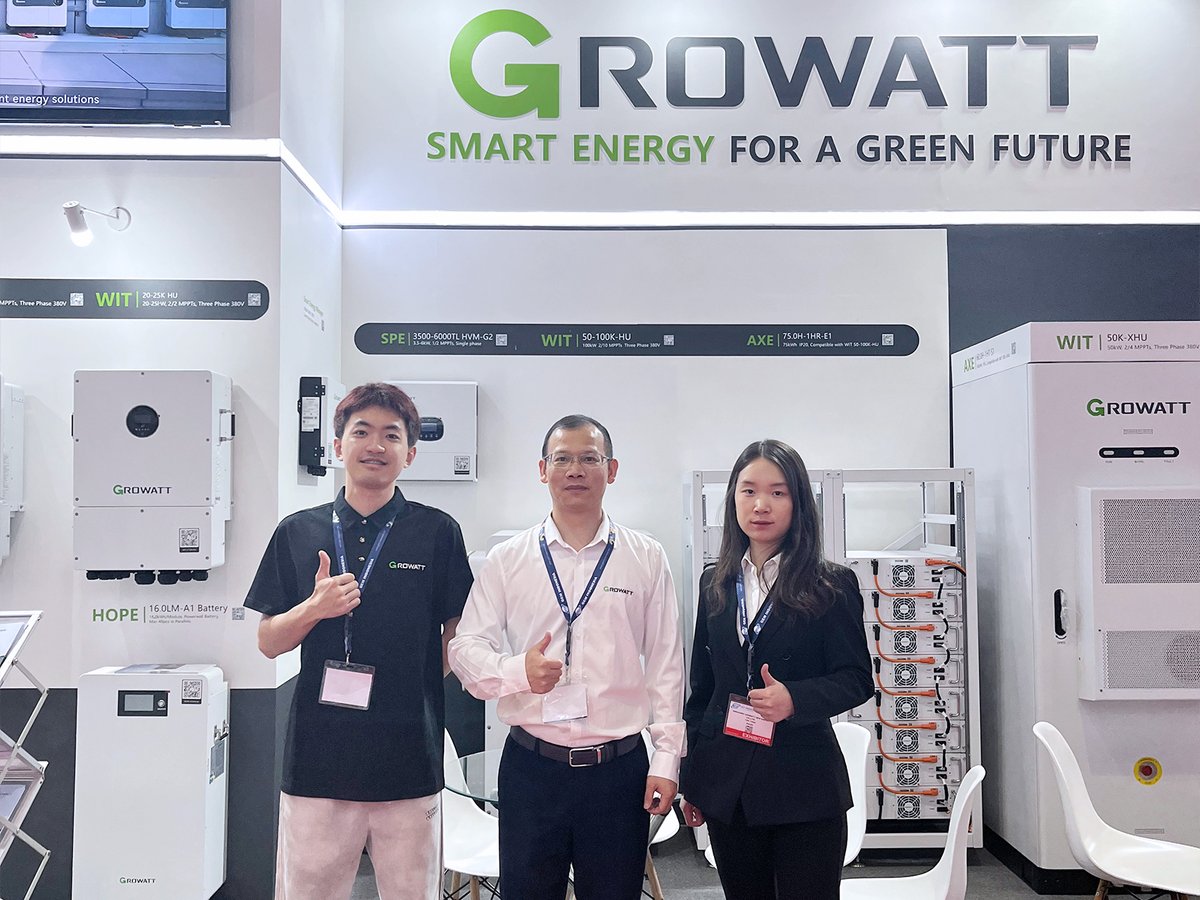 GrowattInverter's tweet image. Over the past weeks, Growatt has showcased its latest solar + storage innovations at International Green Energy Expo in Daegu, South Korea and Smart Energy Conference &amp;amp; Exhibition in Jakarta, Indonesia. 
Stay connected: f.mtr.cool/ticlzmgvcg
#Growatt #EnergyStorage