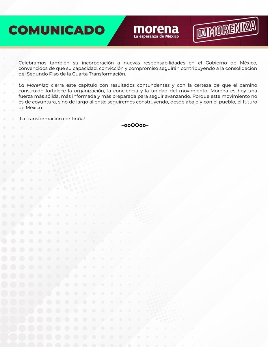 Morena tweet media