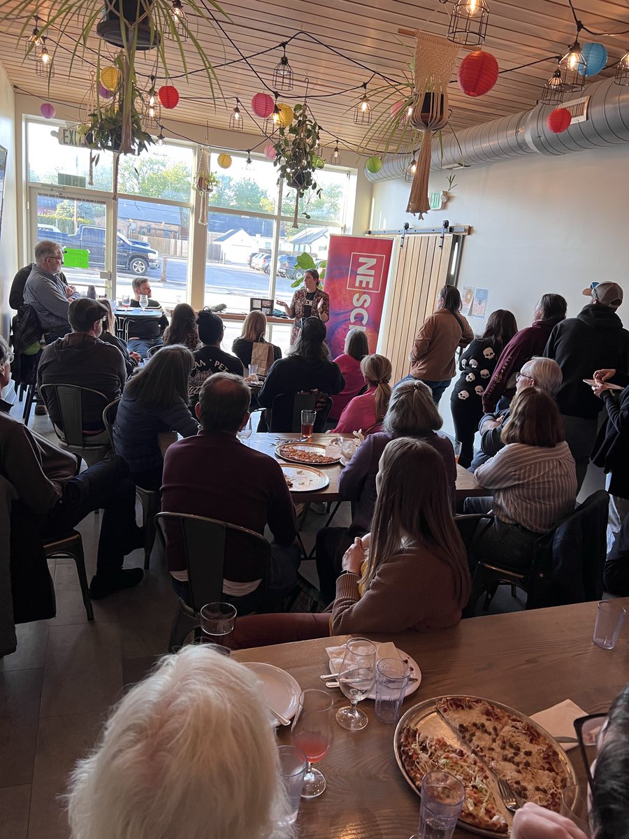 NESciFest's tweet photo. Great @ScienceCafesNE tonight with Dr. Katie East to close the Nebraska Science Festival! https://t.co/rj0vwgmAjO