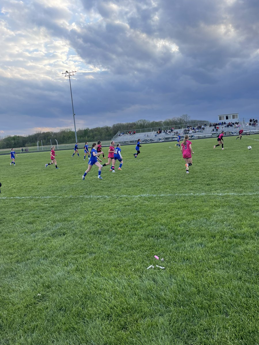 school_carroll's tweet photo. The CMS Chargers ⚡️⚡️ girls soccer ⚽️ team feel in a hard fought game to Woodside tonight.  They played with a lot of effort and grit!  We are so proud of you!  #WeARREChargers https://t.co/FihPcaRs5M