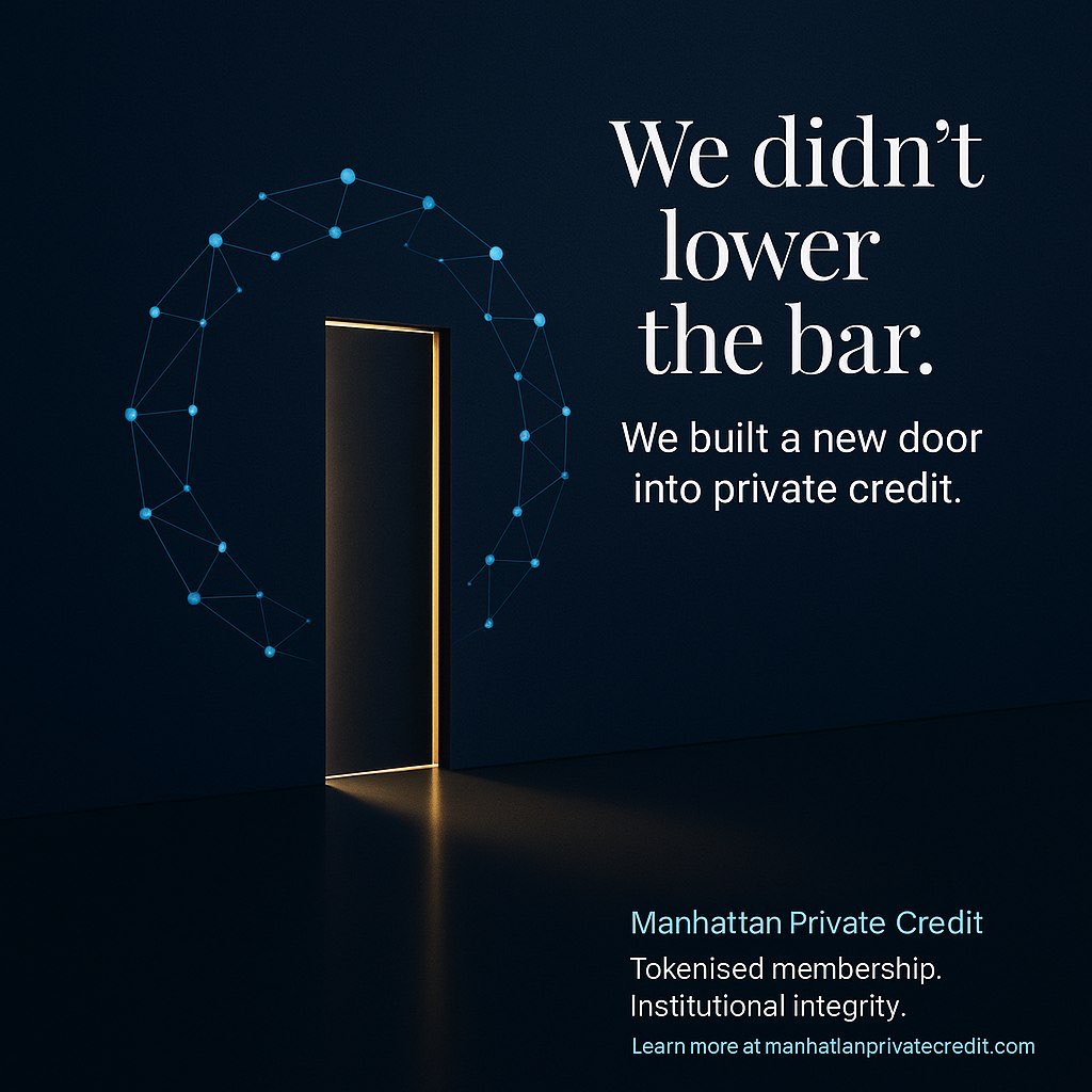 pcnmanhattan's tweet image. Most investors don’t get bad returns. They get second-tier versions of institutional products and call it access 🚪📉

We didn’t lower the bar.
We built a new door into institutional private credit instead 💡

manhattanprivatecredit.com #privatecredit #alts