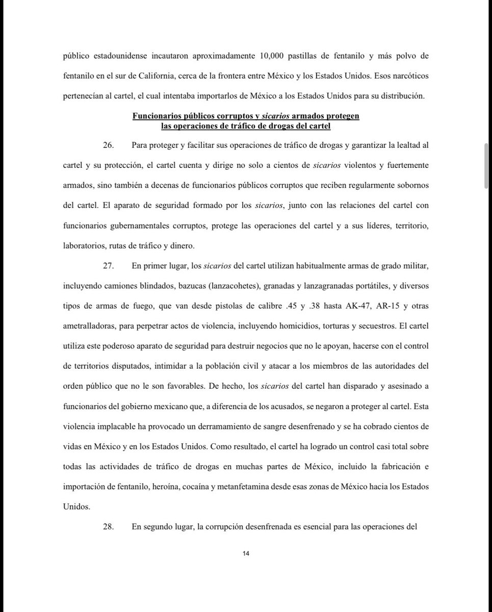 JeanLaeward's tweet photo. Según el documento, la estructura operaba facilitando el tránsito de drogas (cocaína, fentanilo, metanfetamina y heroína) desde México hacia Estados Unidos mediante protección institucional, filtración de información y control territorial.  

🇬🇹 GUATEMALA EN EL CASO 

El expediente y casos conexos del DOJ muestran que Guatemala es un punto clave del corredor de tráfico, especialmente como zona de tránsito entre Sudamérica y México para cargamentos de cocaína.