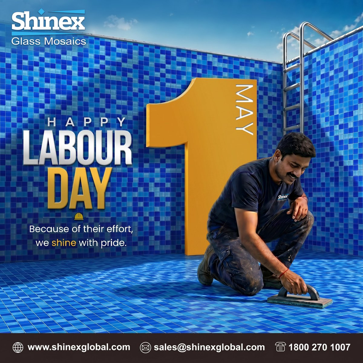 MosaicsShinex's tweet image. At SHINEX Mosaics, every finished surface reflects the dedication of skilled hands behind it.
This Labour Day, we honour the people who transform vision into reality with precision and pride.
Happy Labour Day.
.
.
#Leadership #LabourDay #MadeInIndia #ShinexMosaics