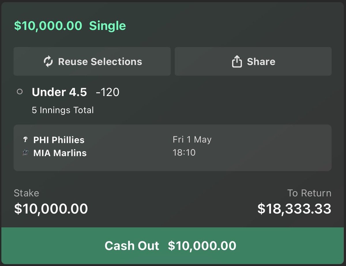PIbele5211's tweet image. May 1st MLB Plays⚾️

Phillies - Marlins F5 Under 4.5

Blue Jays - Twins Over 8.5

Dodgers - Cardinals Over 8.5

Let me know if you are tailing!⬇️🍀

#NBA #DFS #DraftKings #MLB #CSGO #kbo #fanduel #prizepicks #tennis #GamblingTwiiter #CollegeBasketball #CollegeFootball #highschool