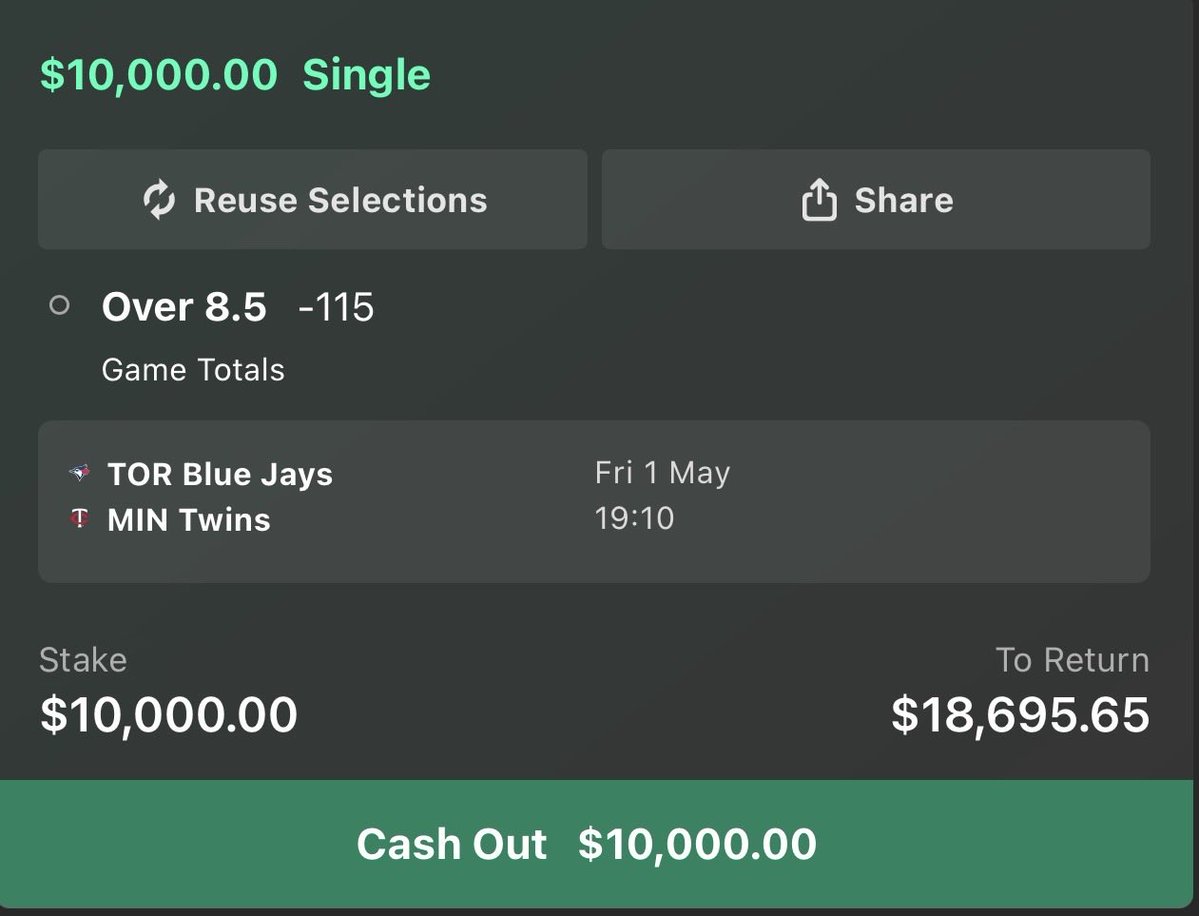 PIbele5211's tweet image. May 1st MLB Plays⚾️

Phillies - Marlins F5 Under 4.5

Blue Jays - Twins Over 8.5

Dodgers - Cardinals Over 8.5

Let me know if you are tailing!⬇️🍀

#NBA #DFS #DraftKings #MLB #CSGO #kbo #fanduel #prizepicks #tennis #GamblingTwiiter #CollegeBasketball #CollegeFootball #highschool
