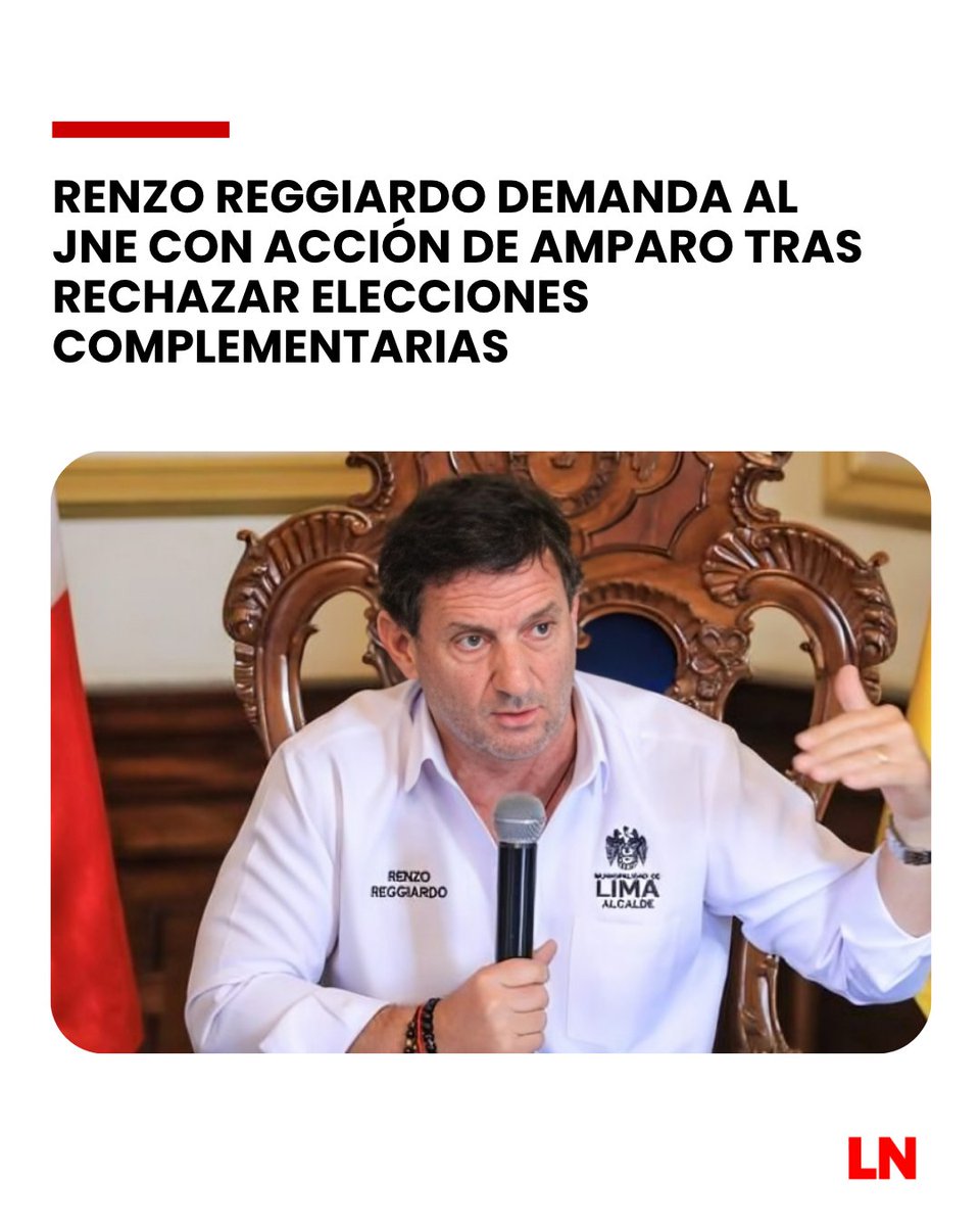 lanoticiaperu_'s tweet image. #Política |⚖️ Renzo Reggiardo presentó una demanda de amparo contra el JNE por rechazar elecciones complementarias. Alega vulneración del derecho al voto de miles de limeños tras fallas en los comicios del 12 de abril. 
#LaNoticiaPerú #Lima #JNE #Elecciones #Perú
📰 Más