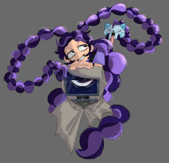 LobsterEyes_0v0's tweet photo. more securitybraids with some shaded art I did on magma eughhh they think they're sooo funny

#poppyplaytime #securitybraids #lilylovebraids #harleysawyer https://t.co/Q0RzHyNWXY