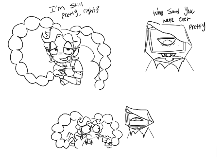 LobsterEyes_0v0's tweet photo. more securitybraids with some shaded art I did on magma eughhh they think they're sooo funny

#poppyplaytime #securitybraids #lilylovebraids #harleysawyer https://t.co/Q0RzHyNWXY