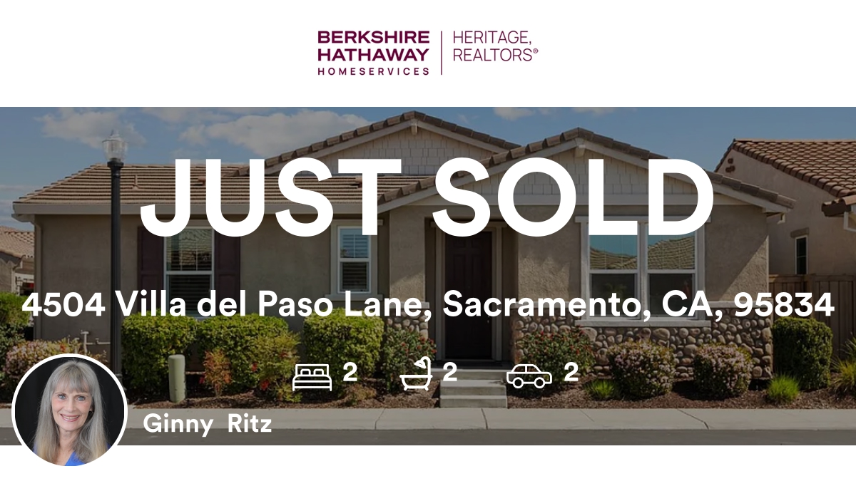 GinnyRitz's tweet photo. 🛌 2 🛀 2 🚘 2
📍 4504 Villa del Paso Lane, Sacramento, CA, 95834

My latest sale on RateMyAgent.
DRE 01010859

...
#ratemyagent #realestate #Berkshire_Hathaway_HomeServices_Heritage_REALTORS_Yuba_City_ https://t.co/qDaWGD7YsP