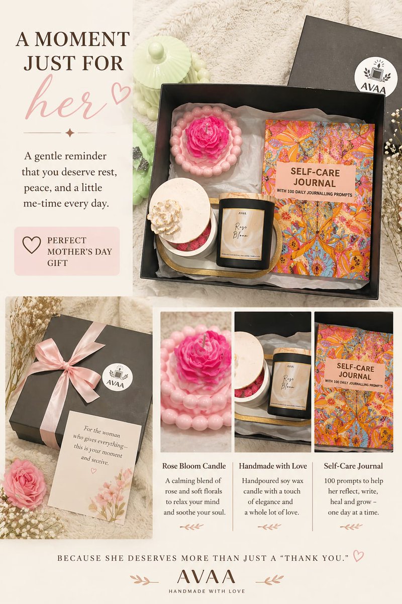 aarahanpub's tweet image. She deserves more than flowers.  

Gift her a journal to hold her thoughts &amp;amp; a candle to light her peace.  

Mother's Day bundles are here 🕯️📓  

DM to order.

All journals available on #Amazonindia 

amazon.in/l/27943762031?…
