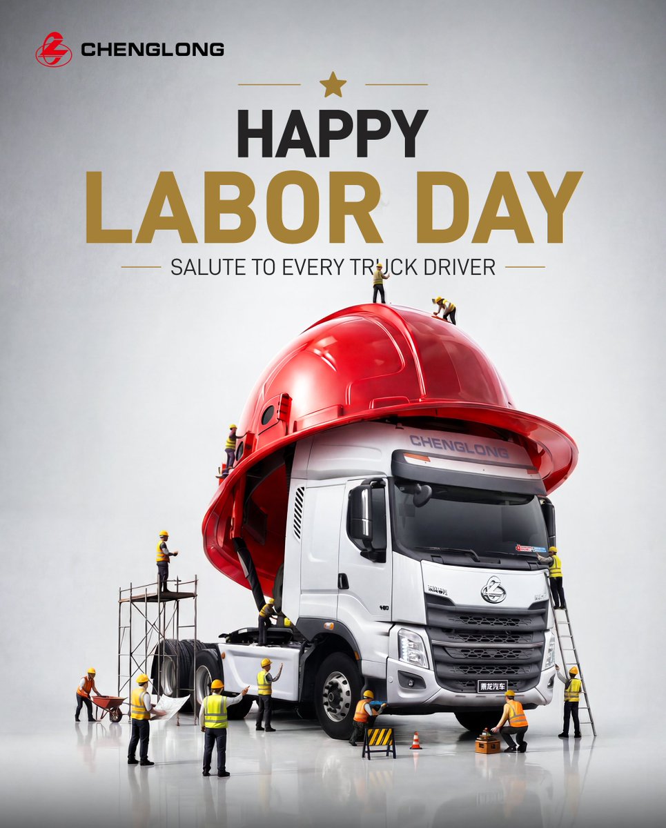 ChenglongGlobal's tweet photo. To every truck driver who keeps the world moving 👏
Your hard work fuels every journey.
This Labor Day, we salute your dedication, resilience, and tireless spirit.
Stay safe, stay strong—you’re the backbone of the road!
#ChenglongTrucks #LaborDay #H7 #TruckLife https://t.co/ggYx79kGW8
