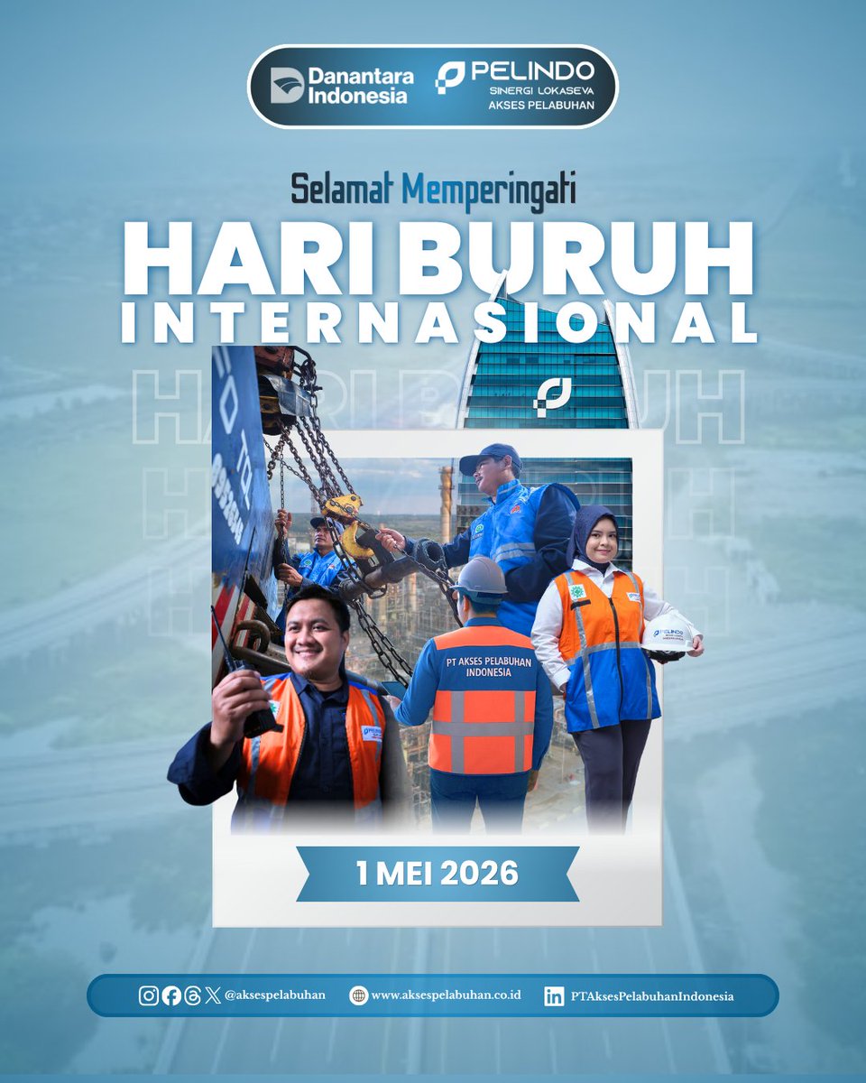Halo #Portizen

Selamat Memperingati Hari Buruh Internasional.
Kami Apresiasi setinggi-tingginya bagi seluruh pekerja atas dedikasi, kerja keras, dan kontribusi nyata dalam membangun negeri.

Terima kasih atas semangat yang tak pernah berhenti.
_____

📢 Follow Our Social Media :