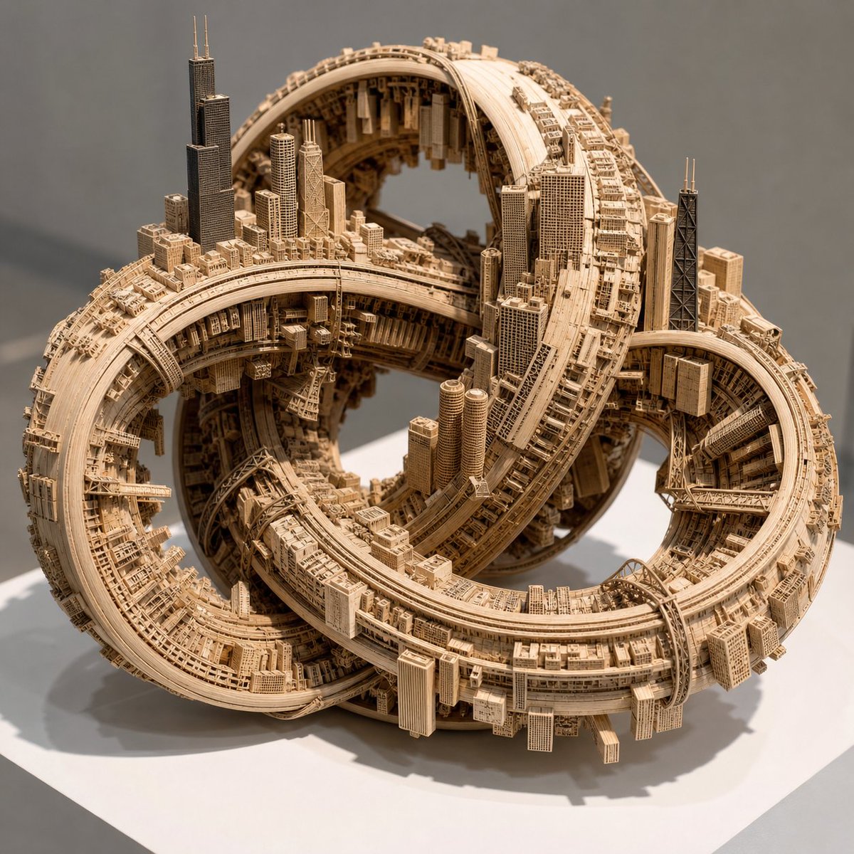 Impossible Wooden Chicago Knot City