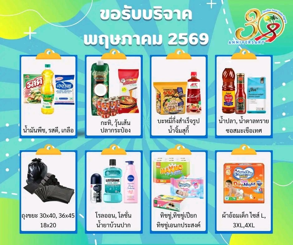 CamillianR48360's tweet image. ❤️ ของใช้ธรรมดา…อาจเป็นกำลังใจที่ยิ่งใหญ่สำหรับเด็กกำพร้าและผู้ป่วยยากไร้ 🤍
ร่วมบริจาคสิ่งของจำเป็น เพื่อเติมรอยยิ้มและความหวังให้บ้านหลังนี้ยังเดินต่อไปได้ ✨
📞 061-620-6102, 063-673-9565
#CamillianRayong #Donation #GivingBack #CSR