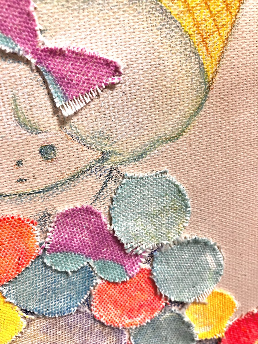 製作中の絵..コラージュかわいい！

#イラスト　#illustration
