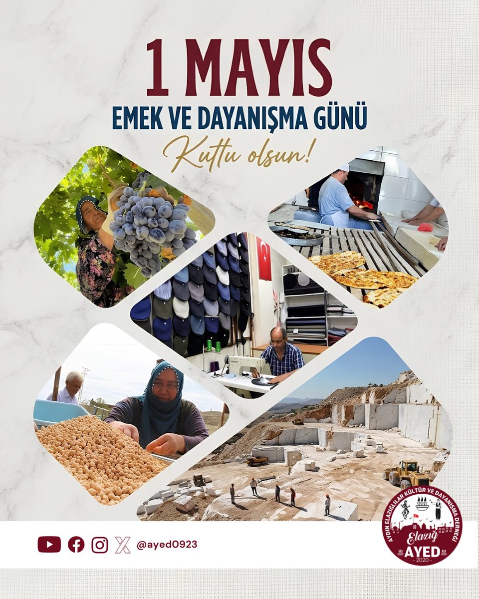 1 Mayıs Emek ve Dayanışma Günü kutlu olsun.