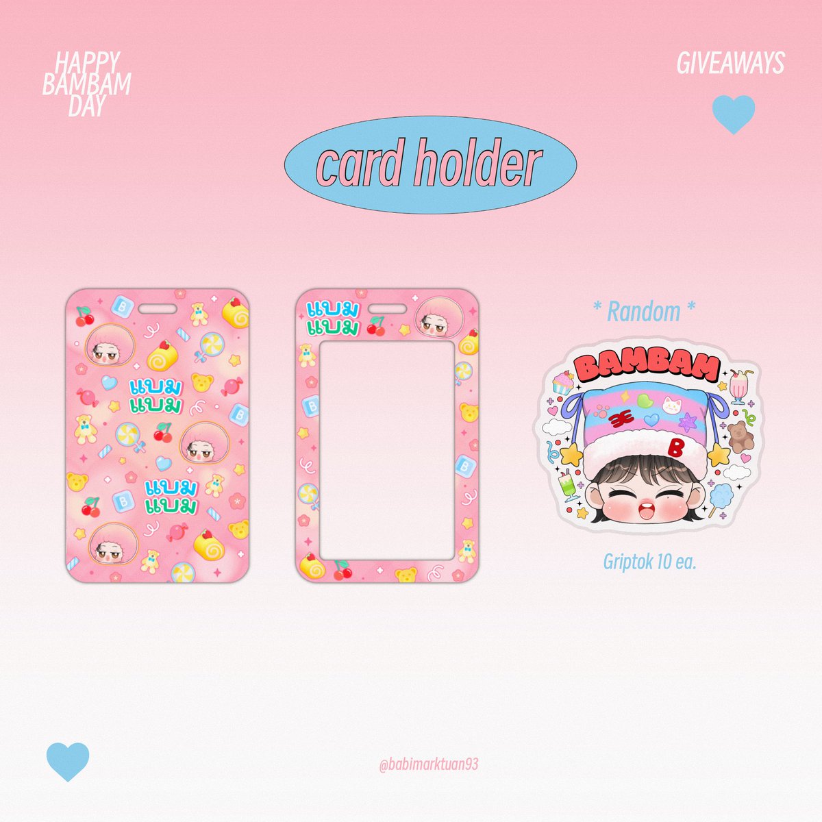 babimarktuan93's tweet photo. Pls RT
🌸 giveaways (ปิดฟอร์ม 2/5 เวลา 23.59)
cardholder bambam 1 ชิ้น 🎀
🪄 Special 🧸
griptok 1 ชิ้น (สุ่มแจกแค่10คนที่กรอกมา)
📮ออกค่าส่งเอง 50฿
ฟอร์ม : https://t.co/TE8SxayVCe
#bambam #แบมแบม #happybambamday
#ตลาดนัดอากาเซ่ https://t.co/gBss7gLg9C