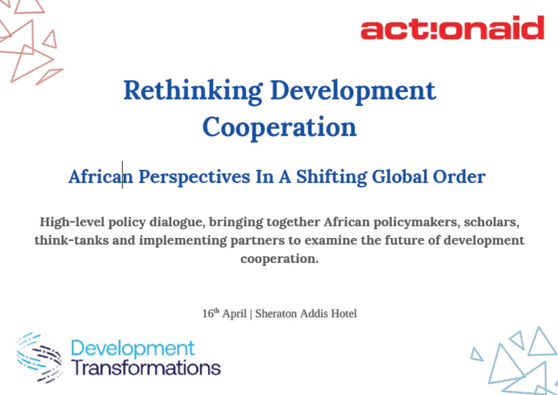 ActionaidE's tweet photo. 🌸Rethinking Development Cooperation Africa’s Voice Shaping the Changing Aid Architecture. ActionAid Ethiopia &amp; Development Transform convened a roundtable with 20+ leaders,institutions to reflect on Africa’s role in a shifting ODA landscape. Outcomes expected to shape nextsteps. https://t.co/mxDnxfDOix