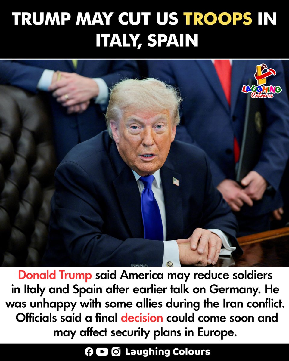 LaughingColours's tweet image. Trump may cut US troops ⚠️

#Trump #USA #WorldNews #Geopolitics
