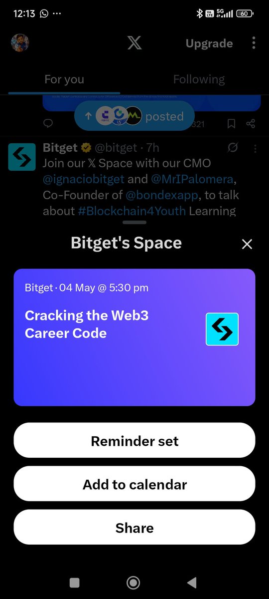 0xtabo's tweet photo. @bitget @ignaciobitget @MrIPalomera @bondexapp Already followed Bitget and RT’d! I’ll be going in the Space🫡

Really interested in the #Blockchain4Youth Learning Hub discussion with ignaciobitget and MrIPalomera

Set my reminder already! Looking forward to it. https://t.co/n7Icit7usA
