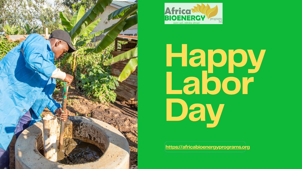 KBiogas's tweet image. "Happy Labor Day!

Today, we celebrate the hard work that powers our communities for a brighter future! #LaborDay #biogas #renewableenergy #betterlivelihoods
