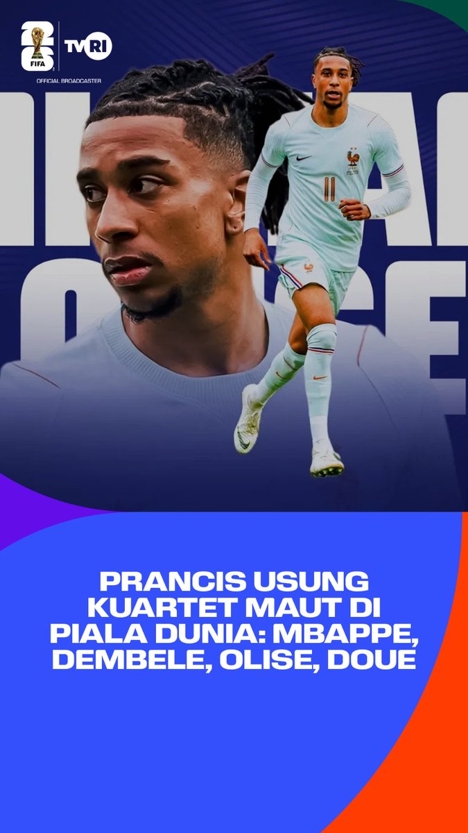 TVRISportHD's tweet photo. Prancis bawa kuartet maut ke @FIFAWorldCup 2026

#tvriworldcup #FIFAWorldCup #tvrisports #pialadunia2026 #bolagembira

https://t.co/Tds8hmv0D7 https://t.co/xEAiD08ckJ