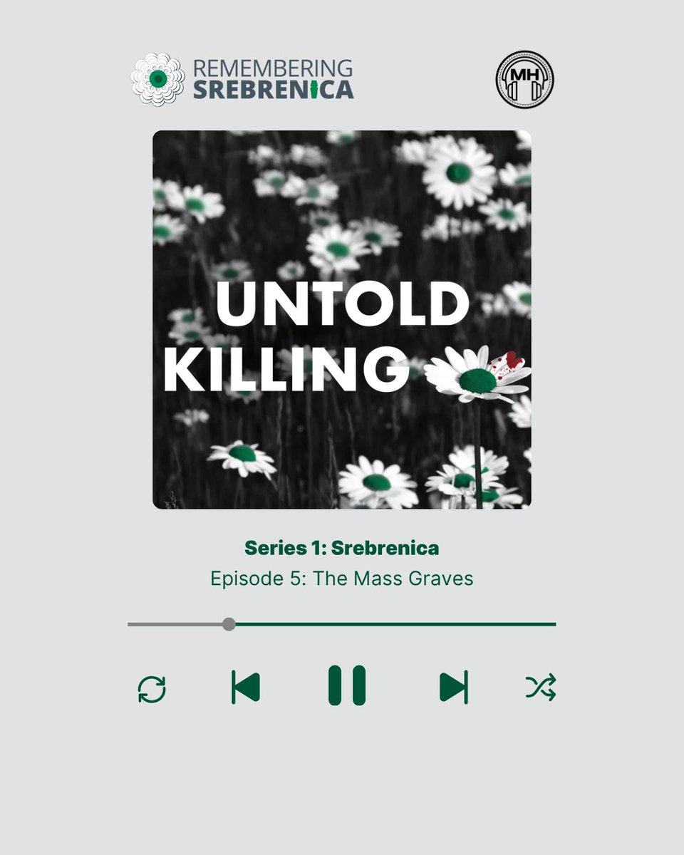 SrebrenicaUK's tweet photo. As Series 1 of our podcast, Untold Killing, continues to tell the story of Srebrenica, episode 5 explores the discovery of mass graves and the work to identify the victims and provide answers for families. You can access this episode here: https://t.co/VESFMK6f9b https://t.co/40A23m08He