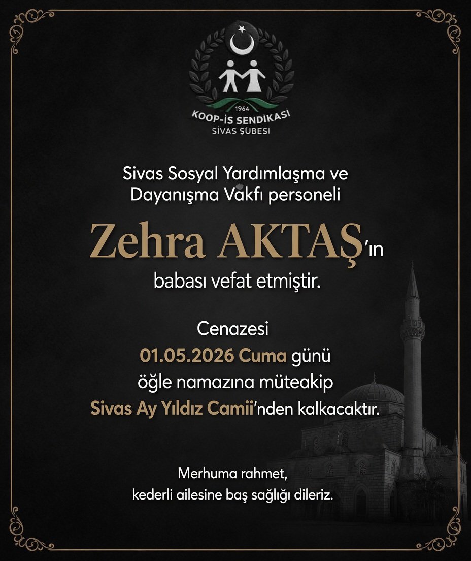Koop-İş Sendikası Sivas Subesi tweet media